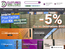 Tablet Screenshot of clotures-grillages.com